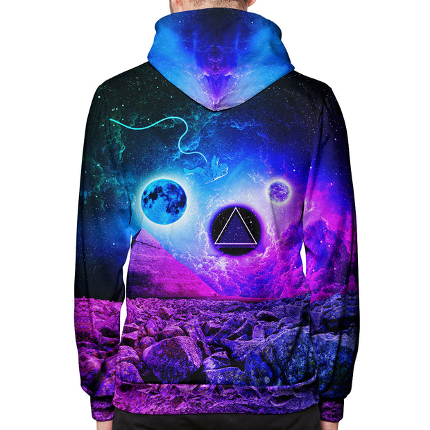 Space Pyramid Pullover Hoodie Back