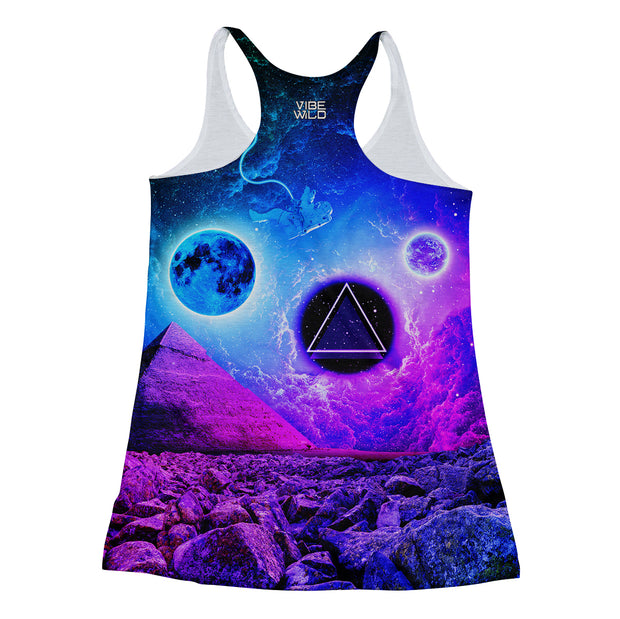 Space Pyramid Racerback Tank back