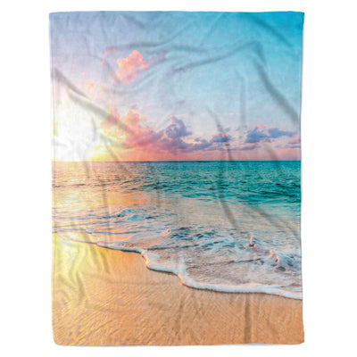 Sunrise Beach Fleece Blanket