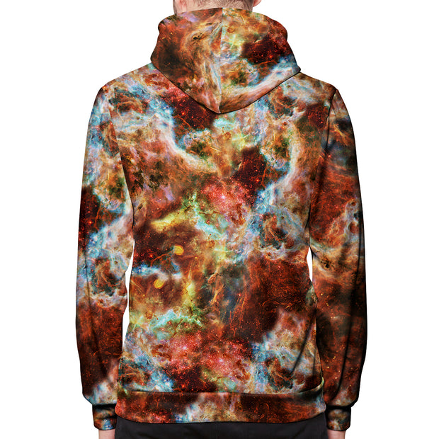 Tangerine Webs Pullover Hoodie Back