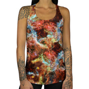 Tangerine Webs Racerback Tank front