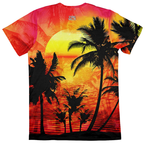 Tropical Punch Sunset Men's Tee Back Vibe Wild