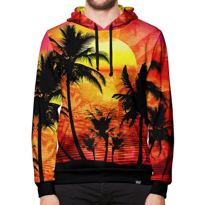Tropical Punch Sunset Pullover Hoodie Front
