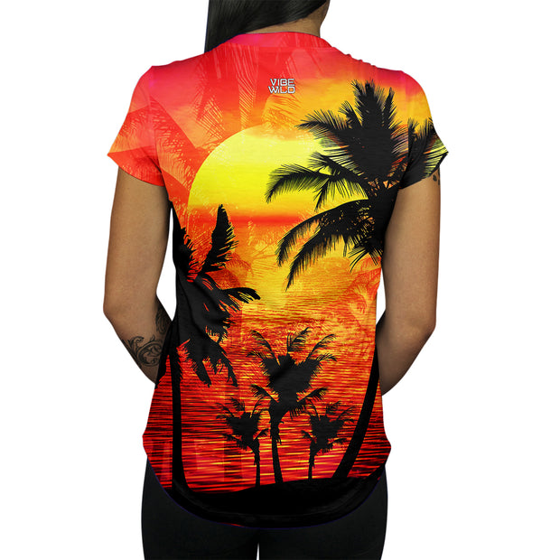 Tropical Punch Sunset Women's Tee Back