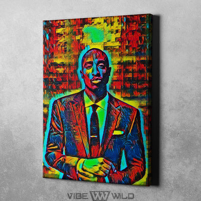 Tupac Canvas Wall Art Abstract Colors