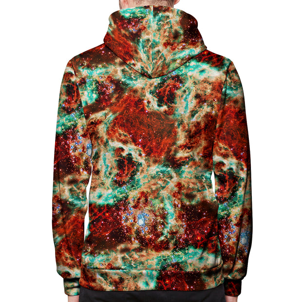 Turquoise Rivers Pullover Hoodie Back