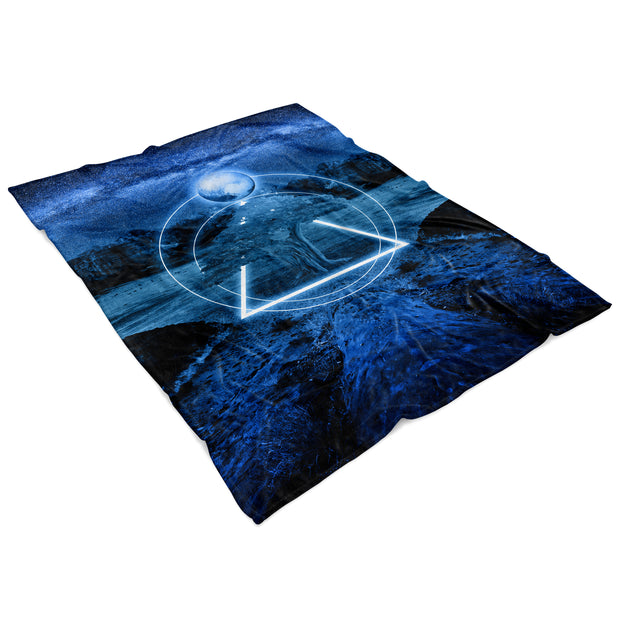 Twilight Galaxy Fleece Blanket 60x80 Angled