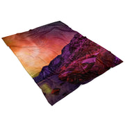 Velvet Snowcaps Fleece Blanket 60x80 Angled