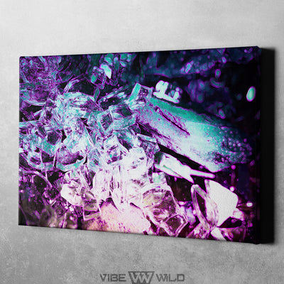 Crystalith Purple Canvas Wall Art Decor