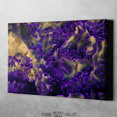 Exomorph 2.0 purple and gold wall art canvas