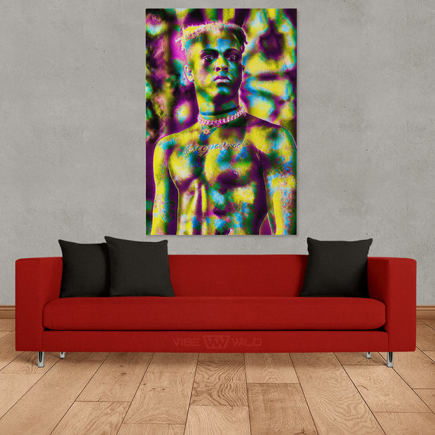 XXXtentacion Canvas Gold Purple Artwork